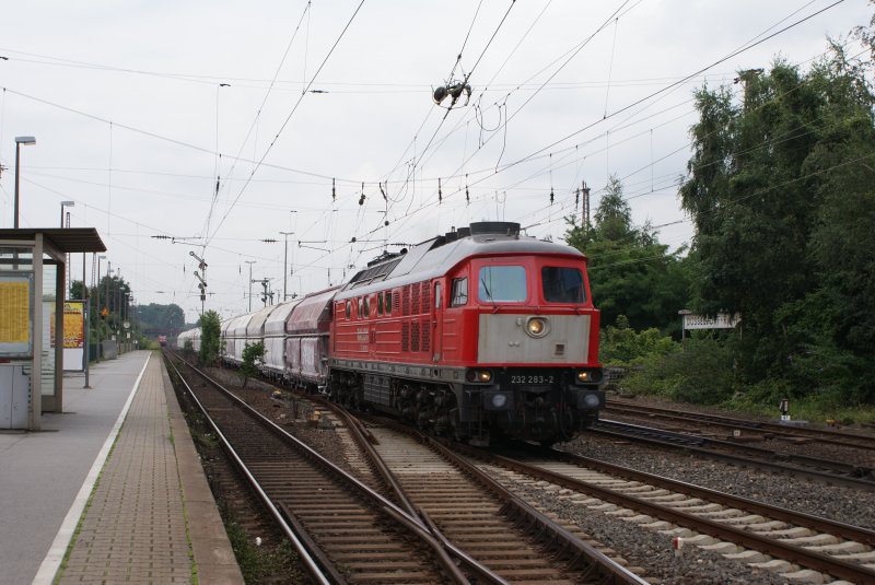 232 283-3 mit Kalkzug in D-Rath am 23.07.2008