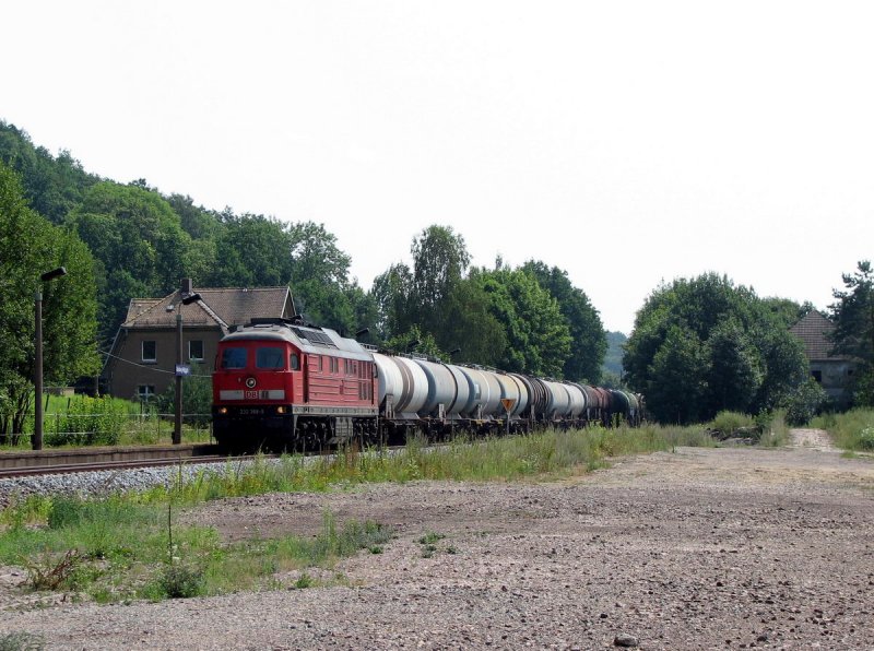 232 388 mit Kesselzug in Gleisberg (24.07.2006)