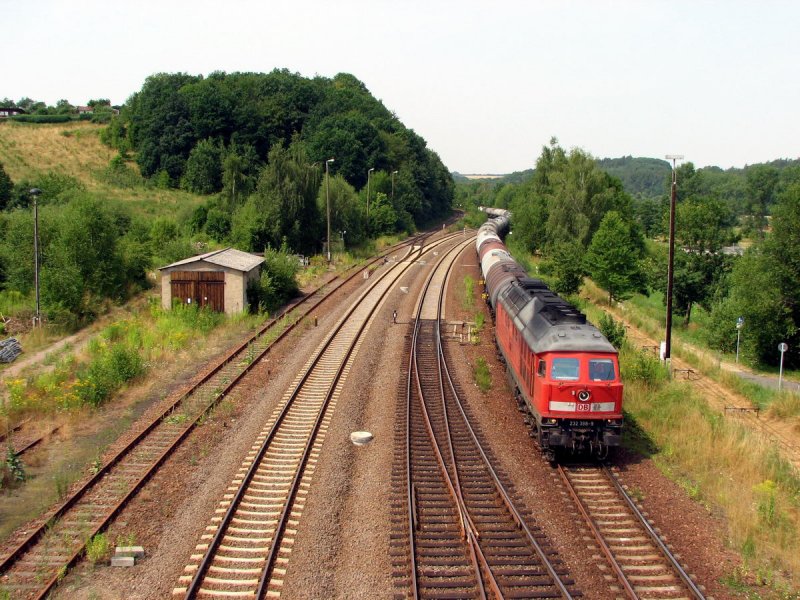 232 388 mit Kesselzug in Nossen (26.07.2006)