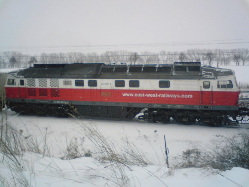 232 409-3 von east-west-railways,war am 07.01.09 in Grolehna