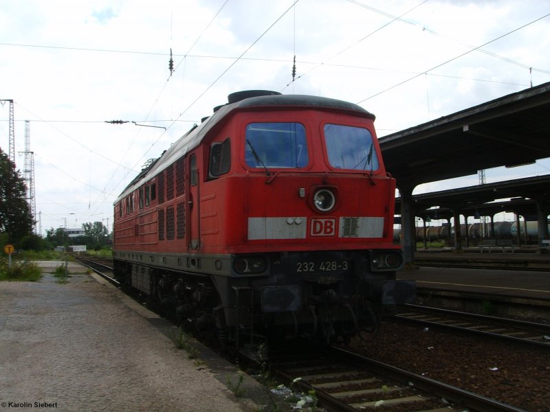 232 428 abgestellt in Gro�korbetha am 25.07.2007