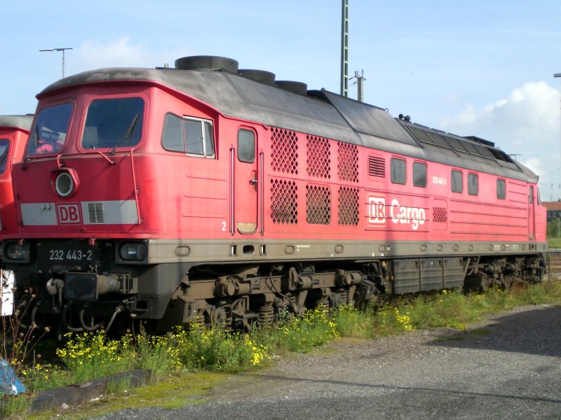 232 443 abgestellt in Wanne-Eikel Rbf am 20.09.2006.