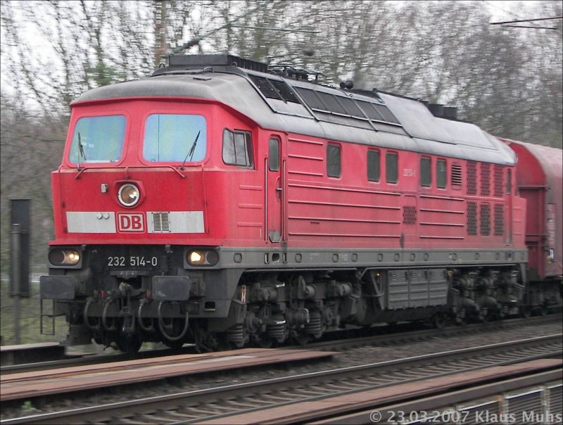 232 514-0 in Wanne-Eickel. 23.03.2007