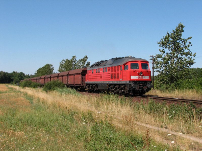 232 553 mit CS 47415 bei Petershain (17.07.2006)