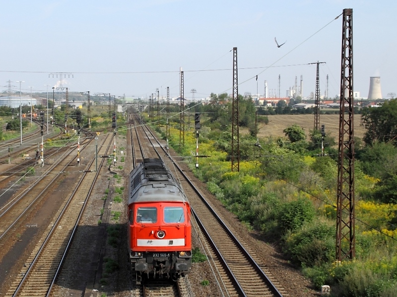 232 569-4 fhrt am 15.8.2009 Lz nach Grokorbetha.