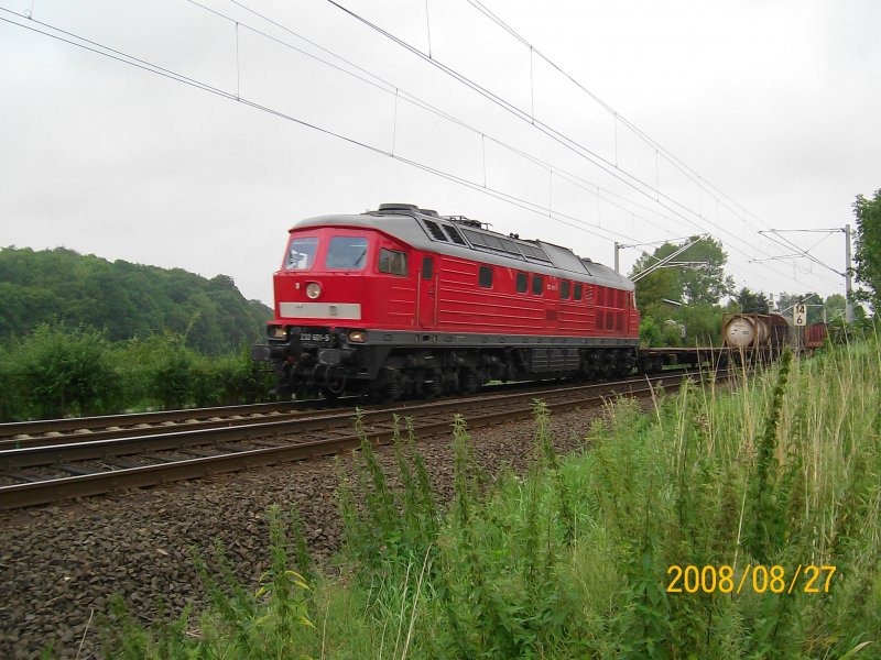 232 601-5 fhrt mit FZT 53601 kurz vor Reinfeld (Holst.) nach Maschen Rbf. 27.08.08.