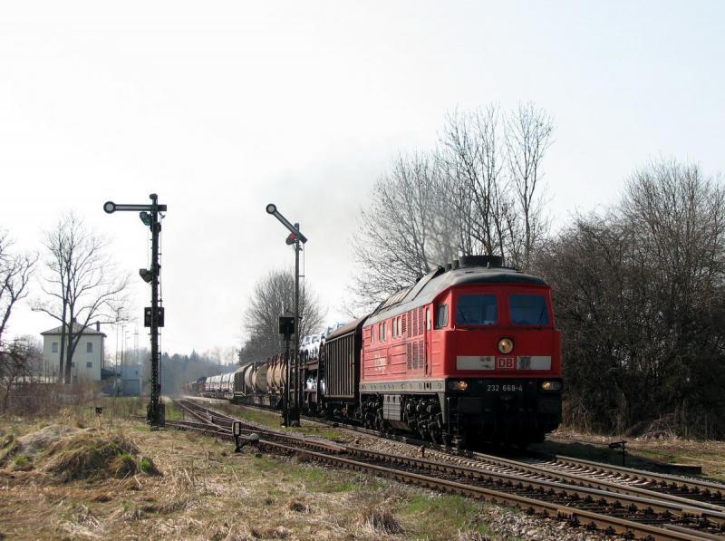 232 668 mit 44817 in Schwindegg (08.04.2006)