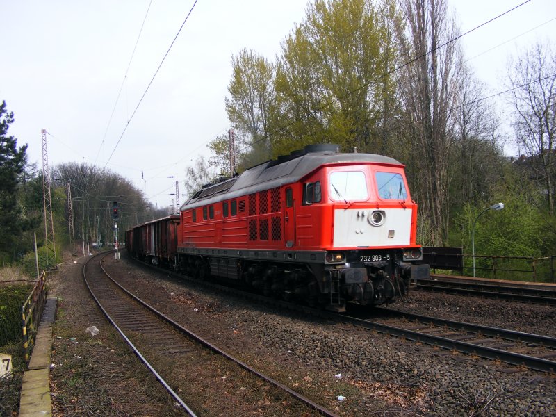 232 903-5 mit GZ nach Bochum Nord in BO Hamme.(27.05.2008)