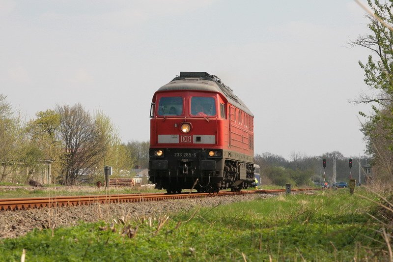 233 285-6 rangiert in Hagenow. 24.04.2008