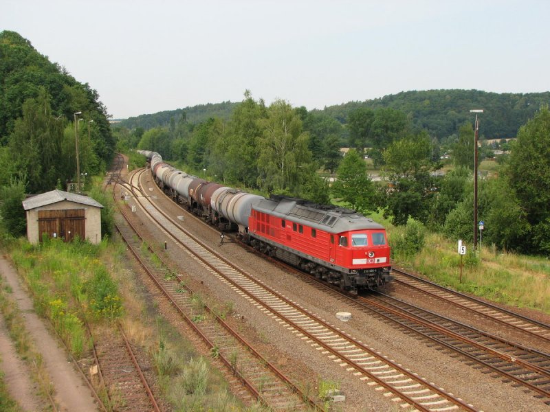 233 696 mit Kesselzug in Nossen (26.07.2006)