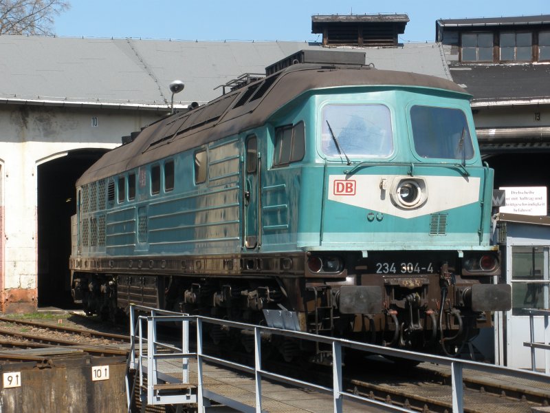 234 304-4(das Einzelstck) in Nossen zum Bw Fest,am 19.04.09