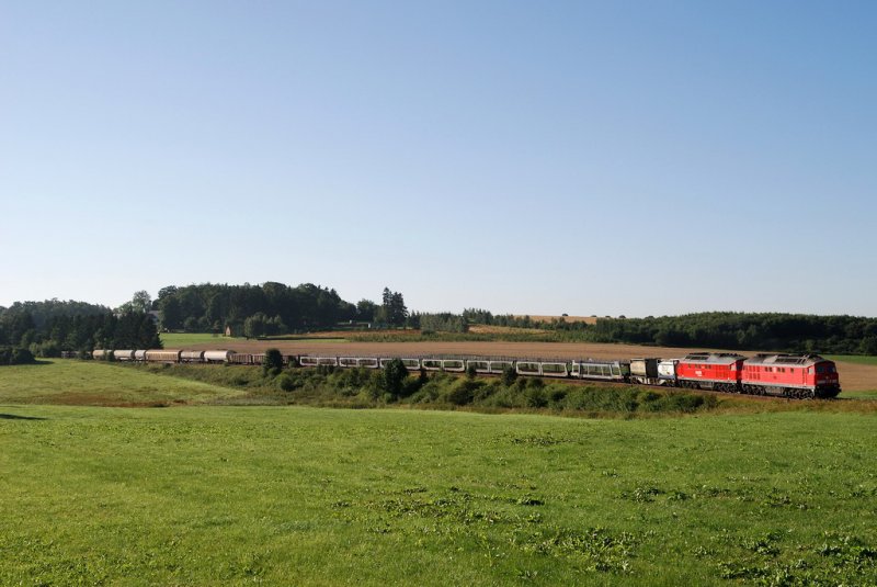 234 551 und 232 800 mit FIR 51736 bei Grobau (01.08.2007)