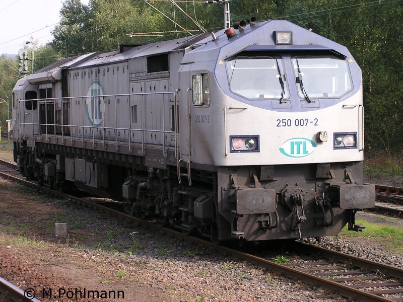 250 007 (Blue Tiger) der ITL am 23.09.2008 in Saarbrcken