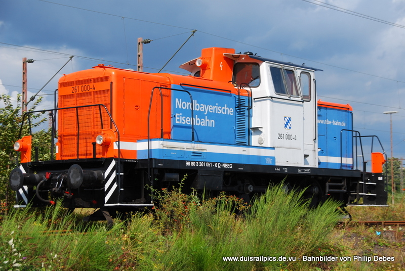 261 000-4 (NBE) steht am 5. September 2009 in Ruhrort Hafen abgestellt