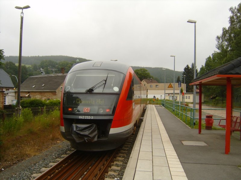 27.06.2009 Cranzahl, BR 642, RB 30818 Vejprty - Chemnitz Hbf.
