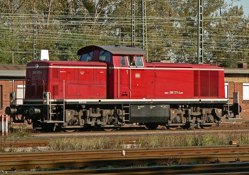 290 371-4 wartet auf ihre Ausfahrt aus dem Gbf.Kln-Gremberg, aufgenommen am 15.10.2009
