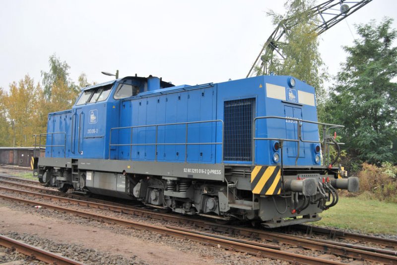 293 016 der PRESS zu Gast bei den Leipziger Eisenbahntagen, 24.10.09