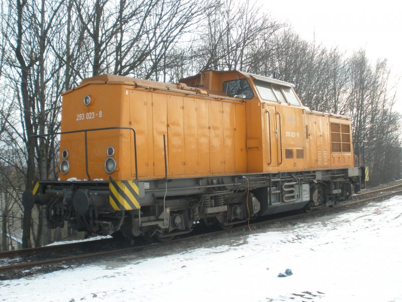 293 023-8 der MTEG stand am 02.02.09 in Glauchau