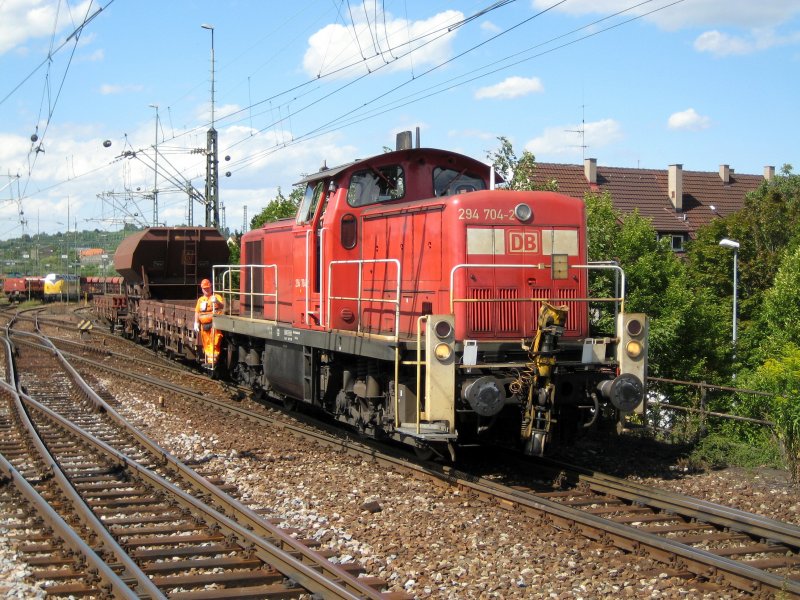 294 702-4 rangiert in Untertrkheim. 18. August 2008.