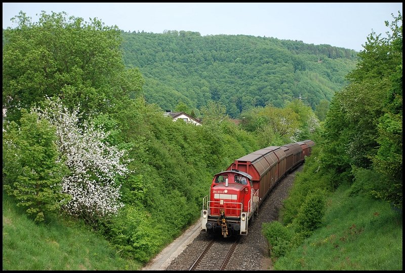 294 833 mit dem FZT 56087 von Aalen nach Giengen(Brenz). Aufgenommen am 15.Mai 2008 in Knigsbronn.