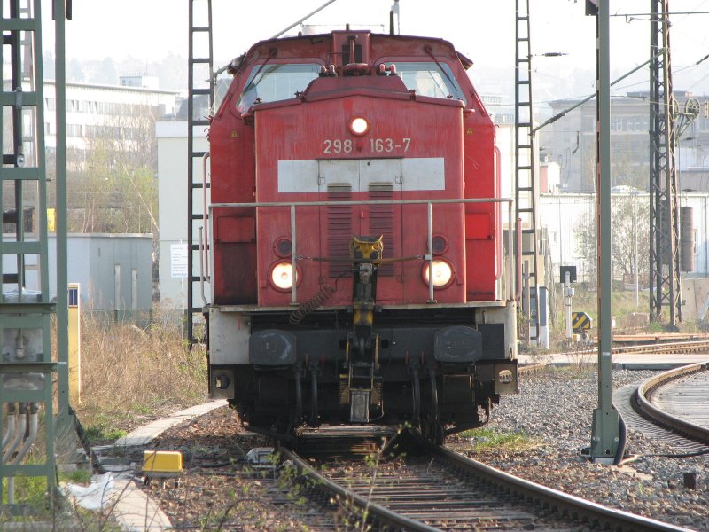 298 163-7 im Gleisdreieck Dresden HBF und Gterbahnhof Dresden-Friedrichstadt.2.04.07