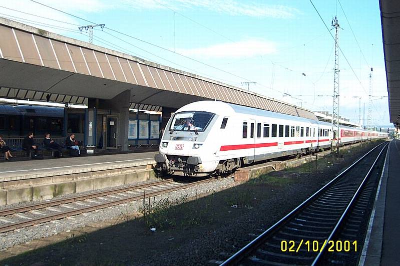 2.Oktober 01, Hbf Koblenz, 11:21 Uhr, IC-Steuerwagen, Gleis 4, Richtung Bingen