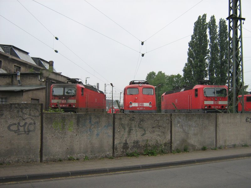 2x BR 143 und 1x BR 110 im BW Dsseldorf