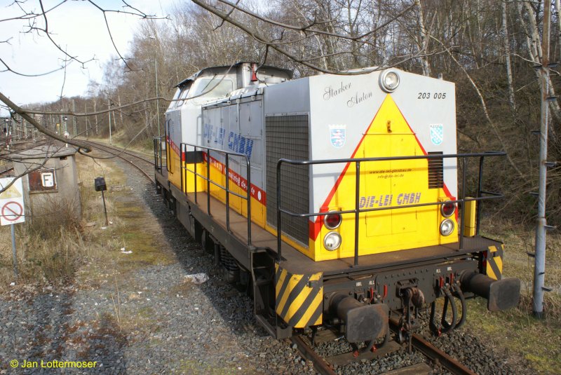 31.3.2008: Br 203 005 (ehemals 202 461-0) alis der starke Anton.

