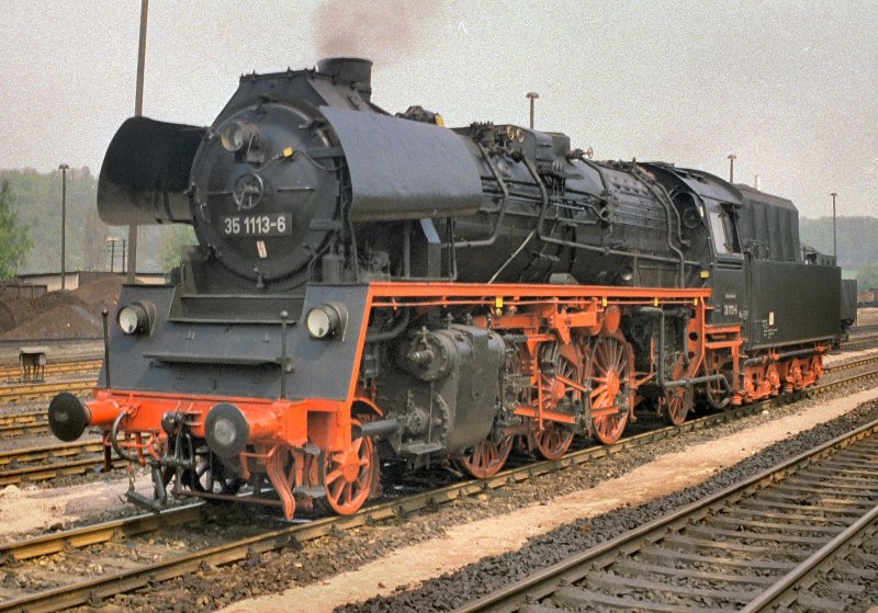 35 1113-6 in Nossen zum dampfloktreffen, um 1988