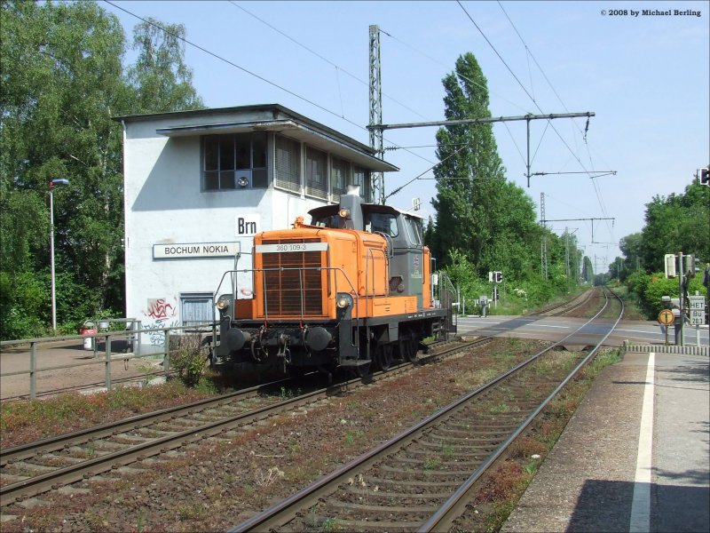 360 109-3 der BEG als Lz in Bochum Riemke Nord. 23.5.2008