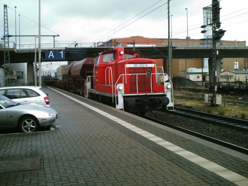 361 234 mit mit Kurz-Gz in Peine(Einsatz als Streckenlok)