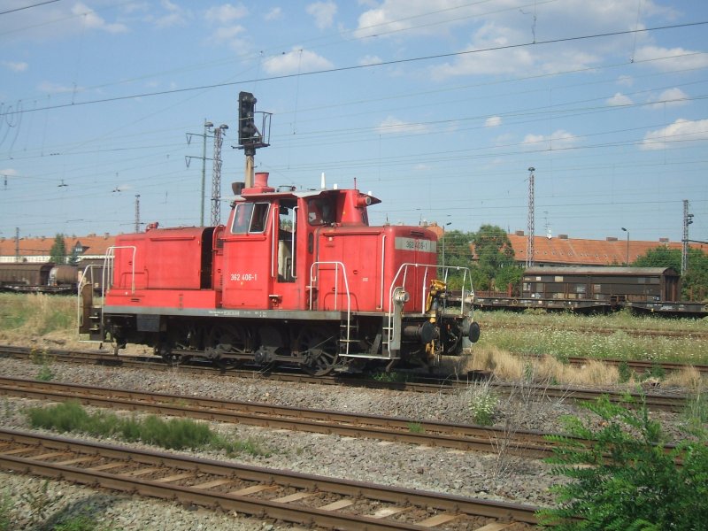 362 406-1 rangiert am 29.07.08 in Magdeburg-Eichenweiler