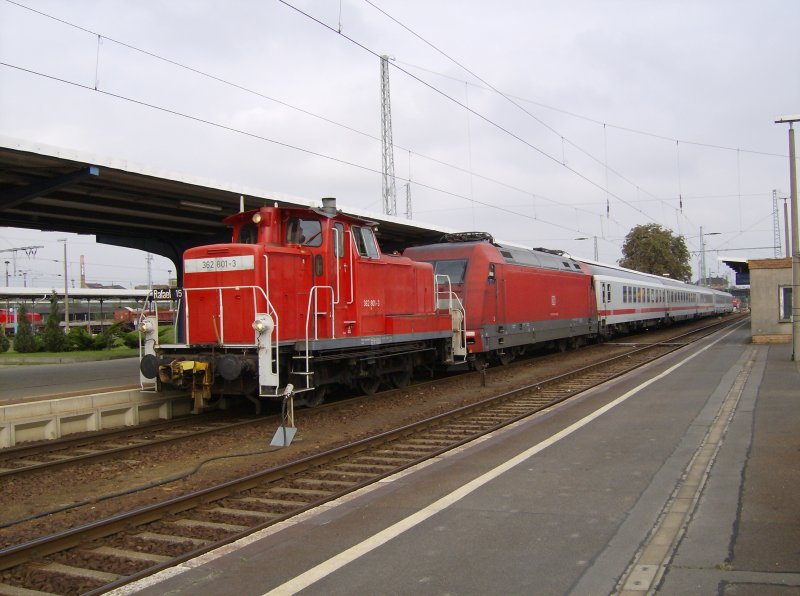 362 801-3 mit EC Wawel am 12.09.2008 in Cottbus