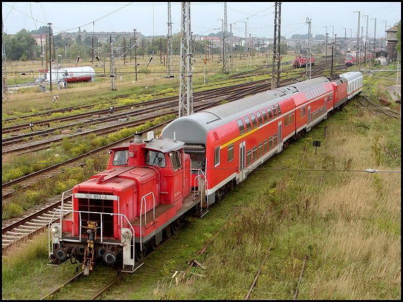 362 853-4 bei der Arbeit. (Stralsund am 06.10.06) 