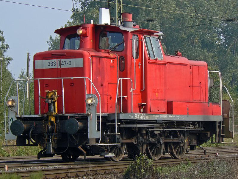 363 147-0 verlsst als Lz. den Gbf Gremberg am 16.09.09