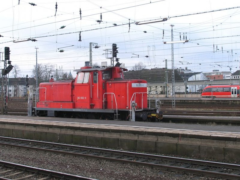 363 652-9 auf Mnster Hauptbahnhof am 2-2-2008.