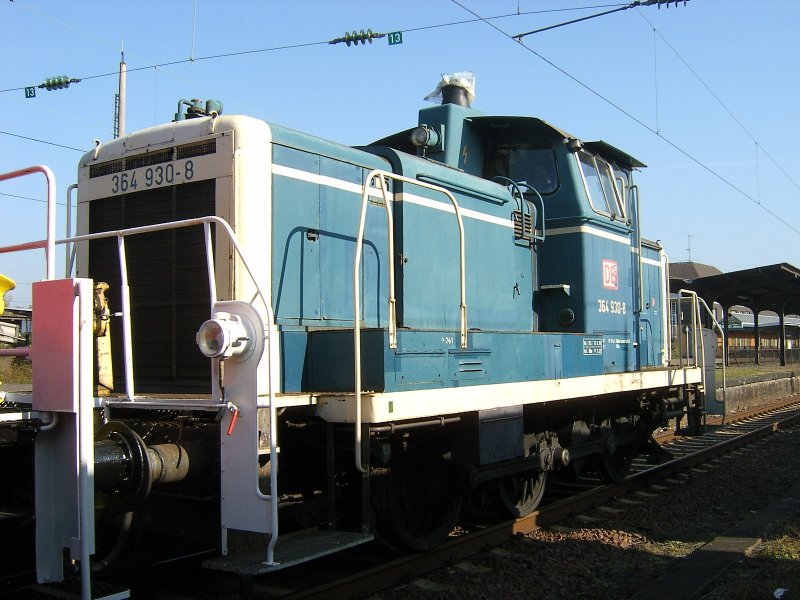 364 930-8( Z-gestellt )am 15.10.07 in Neunkirchen/Saar. Lok wurde von Mannheim nach Saarbrcken gebracht. Dort dient sie als Ersatzteillager.
