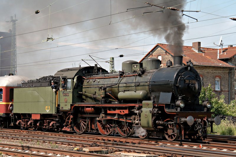 38 3199 (P8) aus Heilbronn bei den Kranichsteiner Bahnwelttagen am 24.5.2008 im Bahnhof Kranichstein