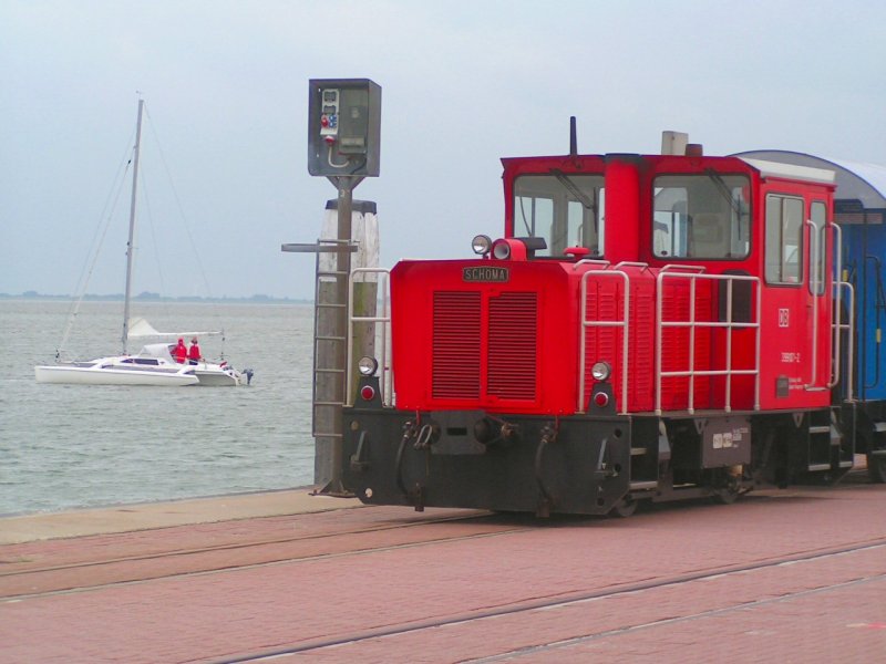399 107-2 contra Segelboot am verregneten Nachmittag des 31.Aug.2006