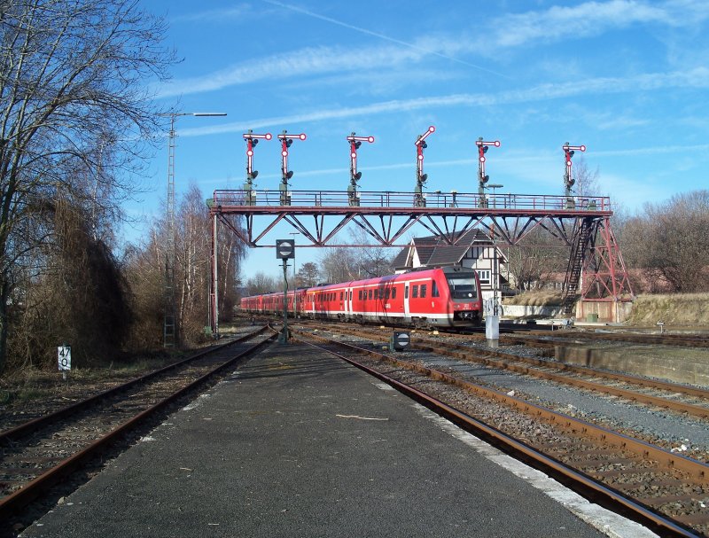 3fach 612  mit 612 531 am Zugschlu fahren nach Hannoner Hbf (3.3.2008)