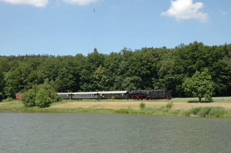 40 Jahre BEM Nrdlingen, 13.06.09: 50 0072-4  mit einem Sonderzug auf der Strecke Nrdlingen-Dinkelsbhl, hier bei Fremdingen