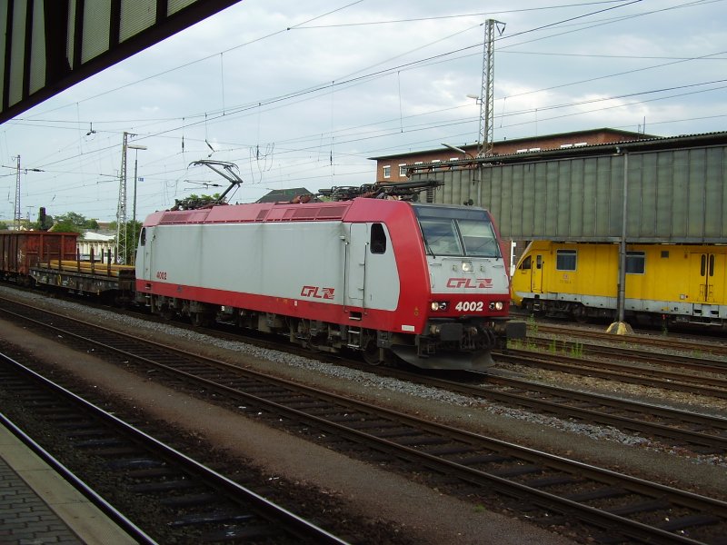 4002 der CFL mit einem Gterzug in Trier.(20.6.07)