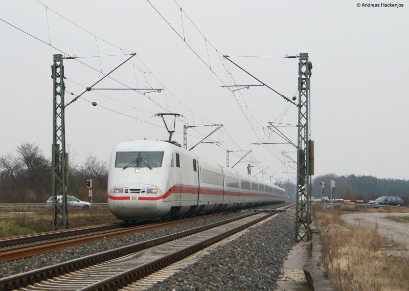 401 *** als ICE 375 (Berlin Ostbahnhof-Interlaken Ost) zwischen Durmersheim und Forchheim 22.3.09