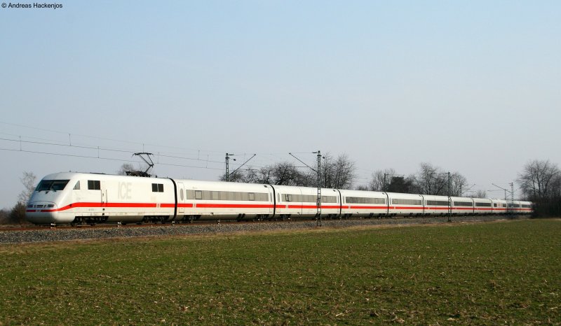 401 076-5 als ICE 278 (Interlaken Ost-Berlin Ostbahnhof) am km 71,6 (Durmersheimer Ast) 22.3.09