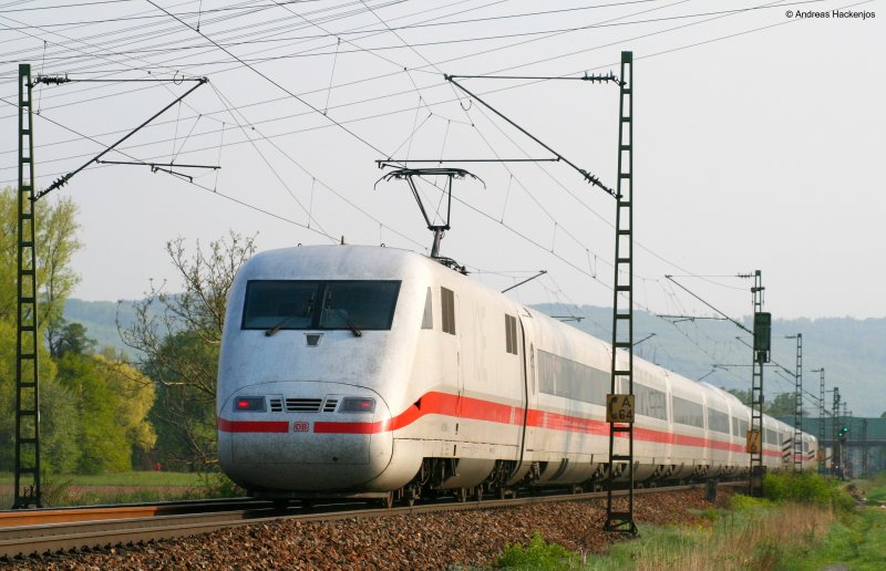 401 080-7 als ICE 279 (Berlin Ostbahnhof-Interlaken Ost) am Abzweig Brunnstck 15.4.09