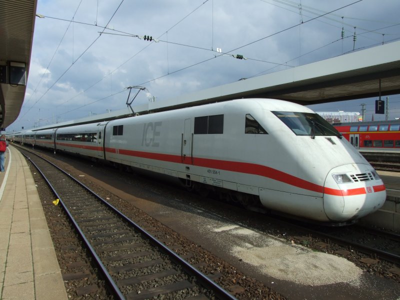 401 554-1 mit ICE789 nach Mnchen in Nrnberg.4.4.08