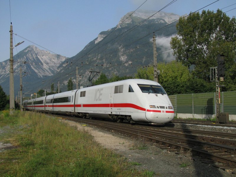 401 570 als ICE 108 am 11.9.2008 in Brixlegg.