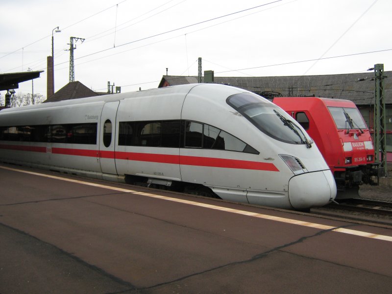4011 091-8, der ICE T der BB  Salzburg  verkehrte am 01.03.2009 als Ersatz IC 2356 (Ostseebad Binz - Dsseldorf).