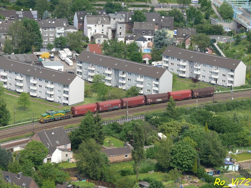 402 d. Dortmunder Eisenbahn (Mak G 1206) mit kurzen Gz. Aufgenommen v. Gasometer in Oberhausen. 25.05.2008.