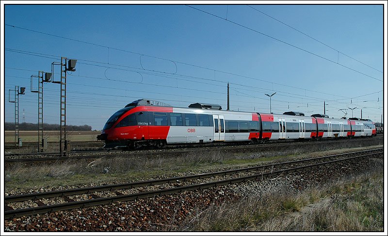4024 030 als S 60 von Neusiedl am See kommend nach Wien Sd am 11.7.2007 bei der Ausfahrt aus Gramatneusiedl.